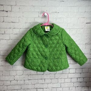 Crazy 8 green quilted coat size 2/3 years